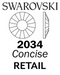 Swarovski Flatback HOTFIX - CONCISE 2034 HF (Retail packs)