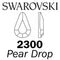 Swarovski Flatback HOTFIX - PEAR DROP 2300 HF (Retail packs)