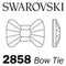 Swarovski Flatback HOTFIX - BOW TIE 2858 HF (Retail packs)