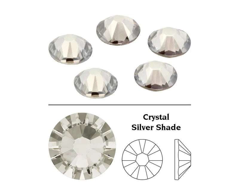 Swarovski HF SILVER SHADE Flatback HOTFIX Beads Crystals Swarovski HF SILVER SHADE Flatback HOTFIX Beads Crystals