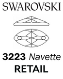 Swarovski Sew on - NAVETTE 3223 - RETAIL