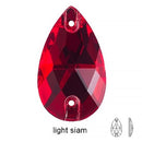 LIGHT SIAM - Luminoux PEAR Flatback Sew-on 2H
