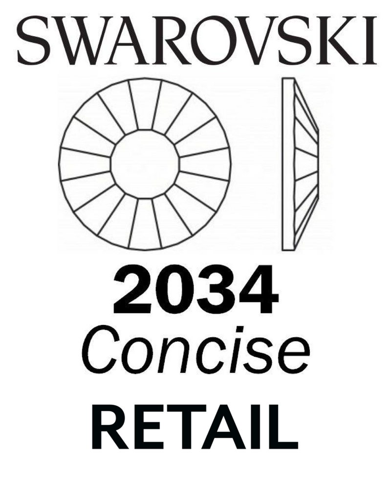 Swarovski Flatback NO HOTFIX - CONCISE 2034  (Retail packs)
