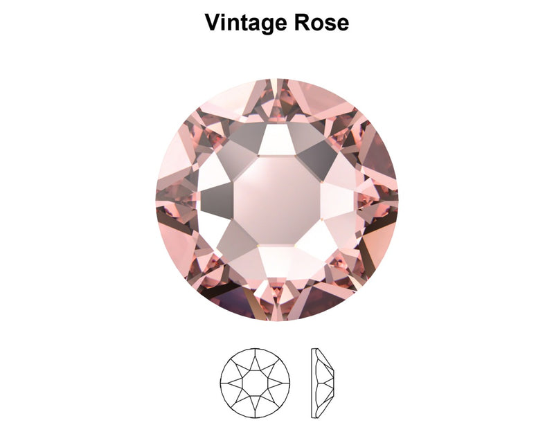 Swarovski  NHF - VINTAGE ROSE - Flatback - Non hotfix