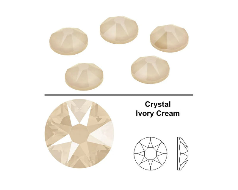 Swarovski  NHF - IVORY CREAM - Flatback - Non hotfix