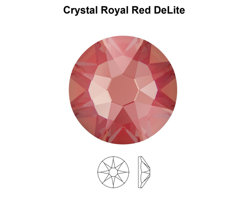 Swarovski  NHF - ROYAL RED DELITE  - Flatback - Non hotfix