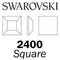 Swarovski Flatback HOTFIX - SQUARE 2400 HF (Retail packs)