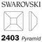 Swarovski Flatback HOTFIX - PYRAMID 2403 HF (Retail packs)