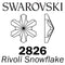 Swarovski Flatback HOTFIX - RIVOLI SNOWFLAKE 2826 HF (Retail packs)