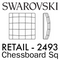 Swarovski Flatback NO HOTFIX - CHESSBOARD SQUARE 2493 NHF (Retail packs)