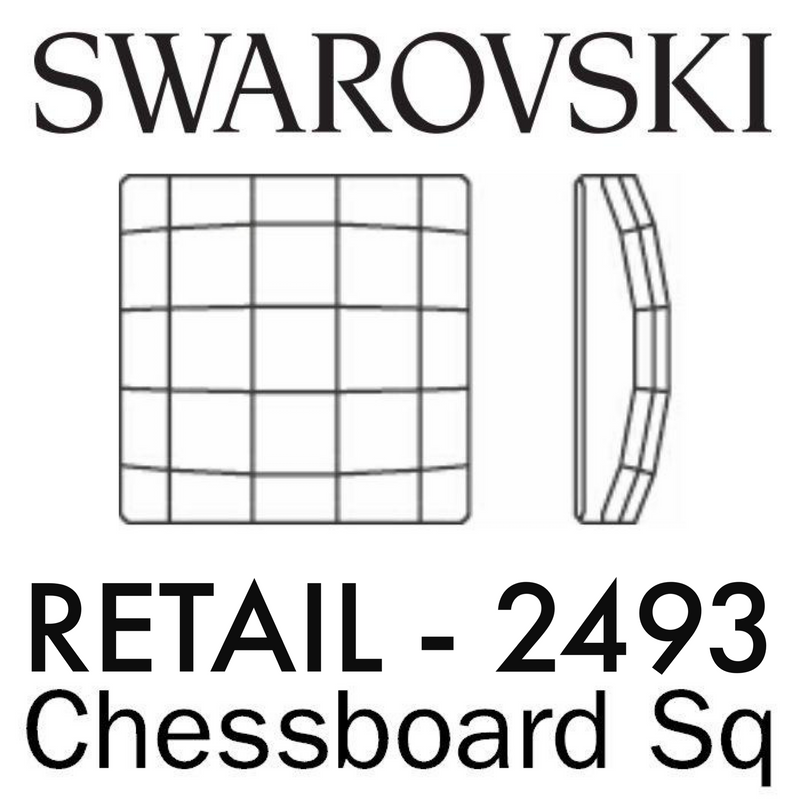 Swarovski Flatback NO HOTFIX - CHESSBOARD SQUARE 2493 NHF (Retail packs)