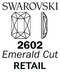 Swarovski Flatback HOTFIX - EMERALD CUT 2602 HF (Retail packs)
