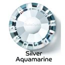SILVER AQUAMARINE - Preciosa Flatback -  HOTFIX HF