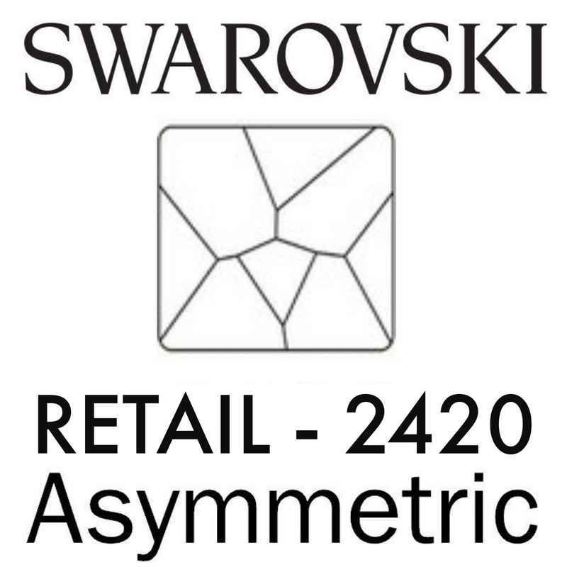 Swarovski Flatback NO HOTFIX - ASYMMETRIC SQUARE 2420 NHF (Retail packs)