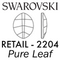 Swarovski Flatback HOTFIX - PURE LEAF 2204 HF (Retail packs)