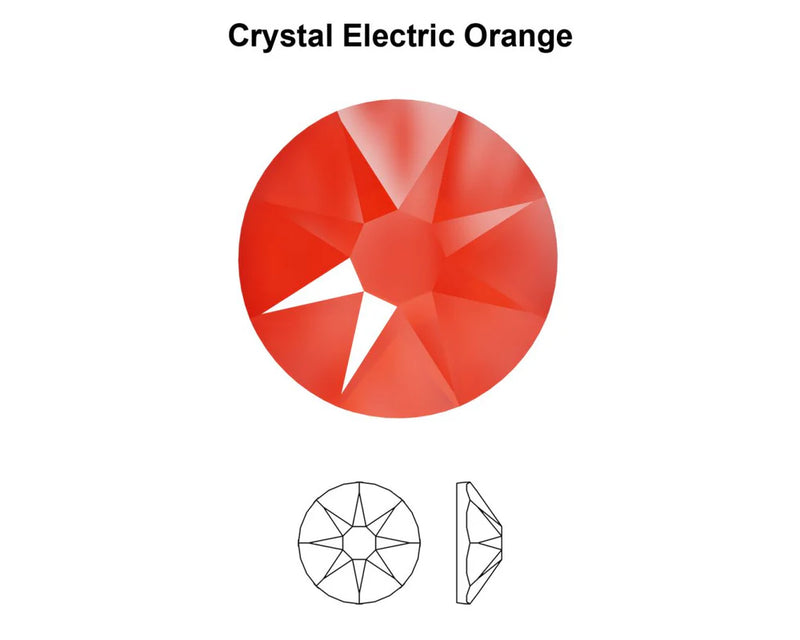 Swarovski  NHF - ELECTRIC ORANGE - Flatback - Non hotfix