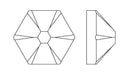 Preciosa - No Hotfix - Flatback Shape - MC HEXAGON FB