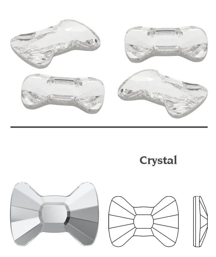 Flatback NHF Shape B97 - BOW TIE - Crystal