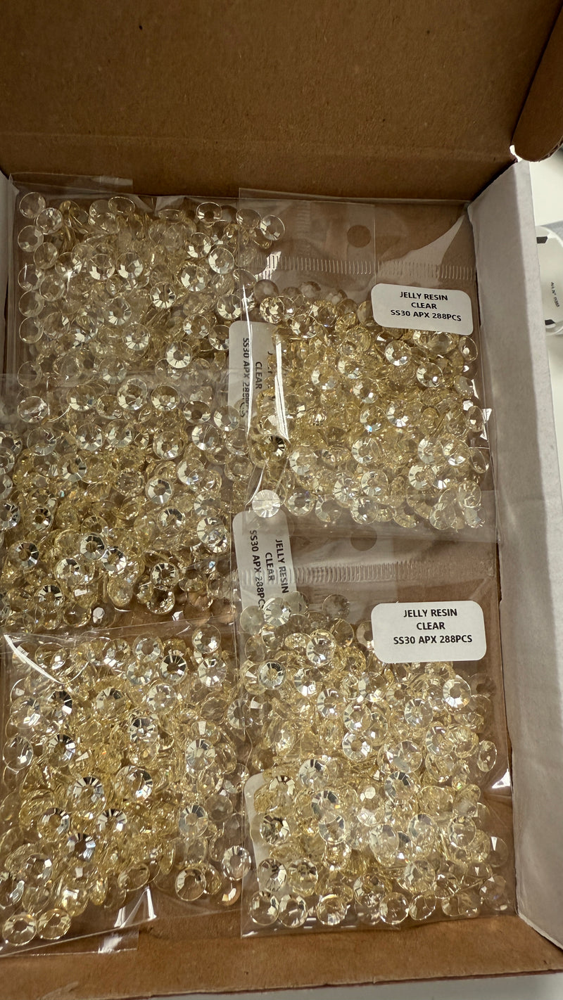 Jelly Resin No-Hotfix Flatback Crystals - CLEAR TRANSPARENT