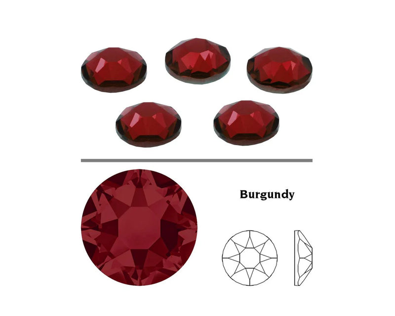 Swarovski  NHF - BURGUNDY - Flatback - Non hotfix