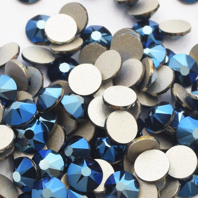 Swarovski HF - METALLIC BLUE - Flatback - HOTFIX