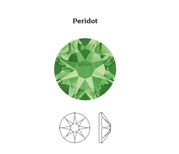 Swarovski  NHF - PERIDOT - Flatback - Non hotfix