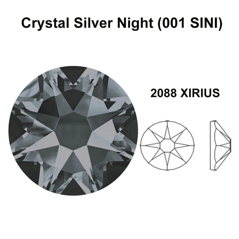 Swarovski  NHF - SILVER NIGHT - Flatback - Non hotfix