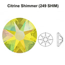 Swarovski  NHF - CITRINE SHIMMER - Flatback - Non hotfix