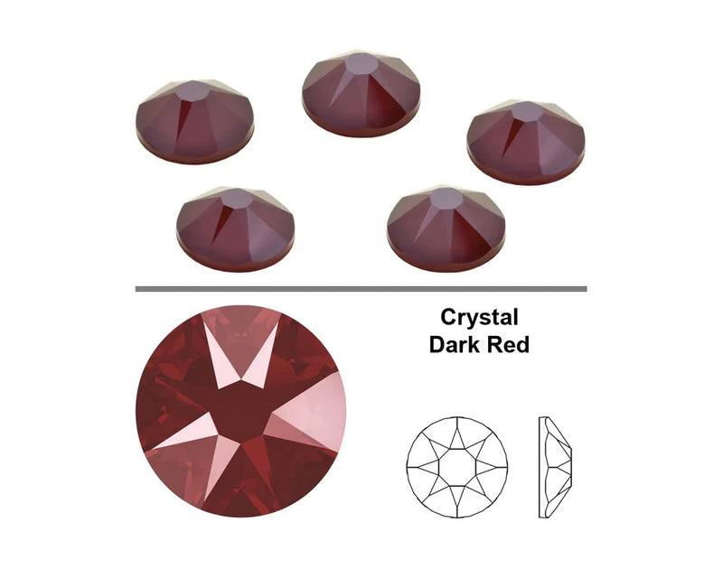 Swarovski  NHF - DARK RED - Flatback - Non hotfix