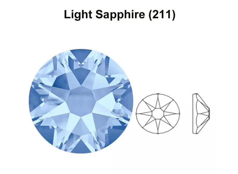 Swarovski  NHF - LIGHT SAPPHIRE - Flatback - Non hotfix