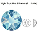 Swarovski  NHF - LIGHT SAPPHIRE SHIMMER  - Flatback - Non hotfix