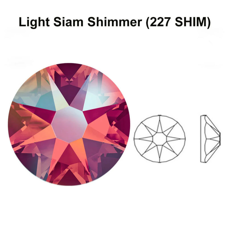 Swarovski  NHF - LIGHT SIAM SHIMMER  - Flatback - Non hotfix