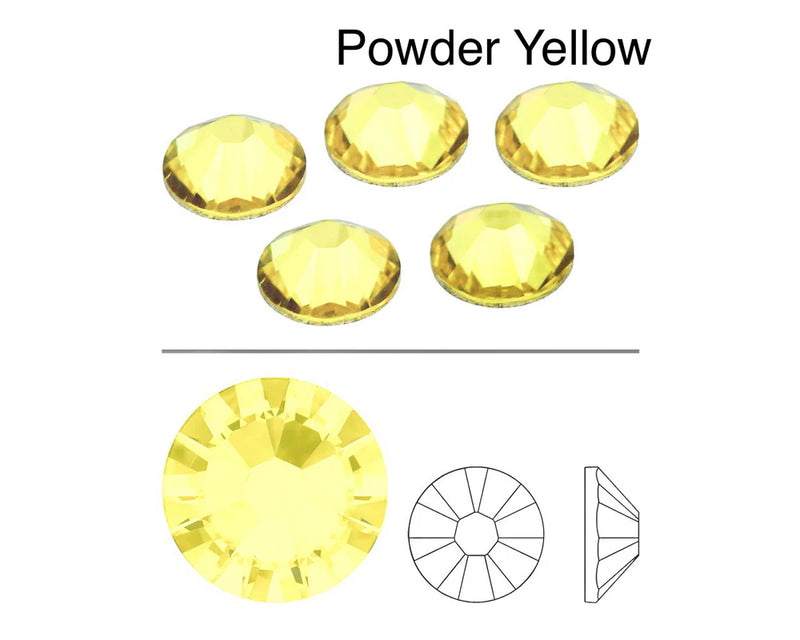 Swarovski  NHF - POWDER YELLOW - Flatback - Non hotfix