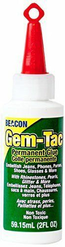 Gem-Tac Permanent Adhesive 2 oz (non toxic)