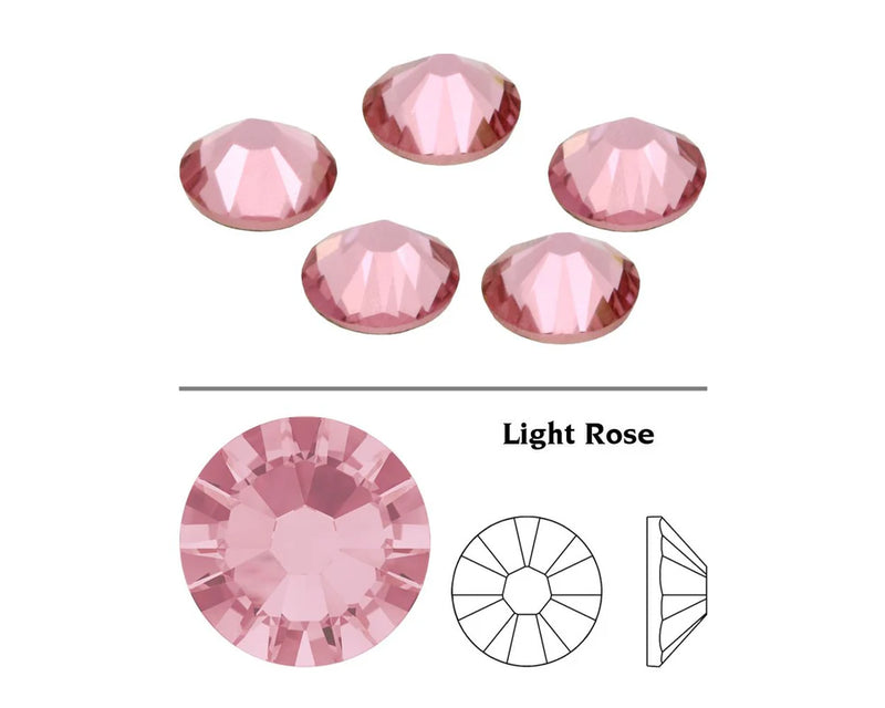 Swarovski  NHF - LIGHT ROSE - Flatback - Non hotfix