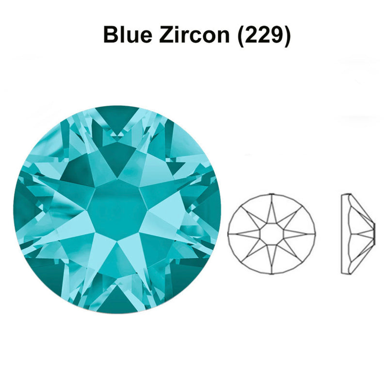 blue zircon swarovski flatback