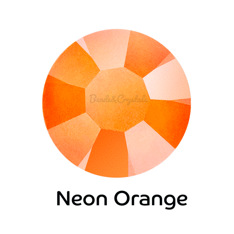 NEON ORANGE - Preciosa Flatback -  NON HOTFIX