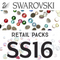 Swarovski FlatBack HOTFIX RETAIL pack - SS16 (50pcs per pack)