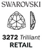 Swarovski Sew on - TRILLIANT 3272 - RETAIL