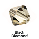 Preciosa -  Beads - BLACK DIAMOND - MC Rondelle Bead