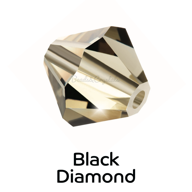 Preciosa -  Beads - BLACK DIAMOND - MC Rondelle Bead
