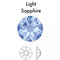 LIGHT SAPPHIRE - Luminoux© - Flatback Hotfix HF
