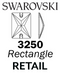 Swarovski Sew on - RECTANGLE 3250 - RETAIL