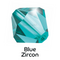 Preciosa -  Beads - BLUE ZIRCON - MC Rondelle Bead