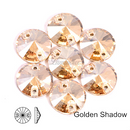 GOLDEN SHADOW - Luminoux Rivoli Flatback Sew-on 2H