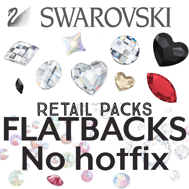 Swarovski NON HOTFIX Flatback Shapes (RETAIL PACKS)