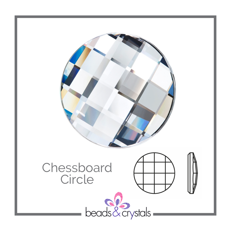 PRECIOSA - No Hotfix - Flatback Shape - CHESSBOARD CIRCLE