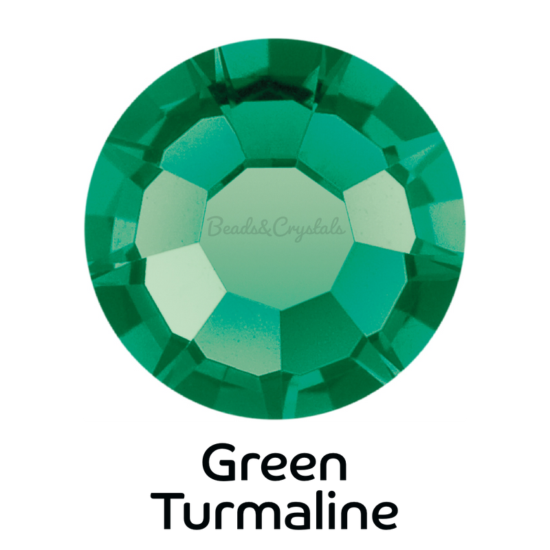 GREEN TURMALINE - Preciosa Flatback - HOTFIX HF