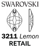 Swarovski Sew on - LEMON 3211 - RETAIL