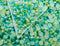 Half Round Flatback Resin Pearl - RAINBOW 3 GREEN / BLUE